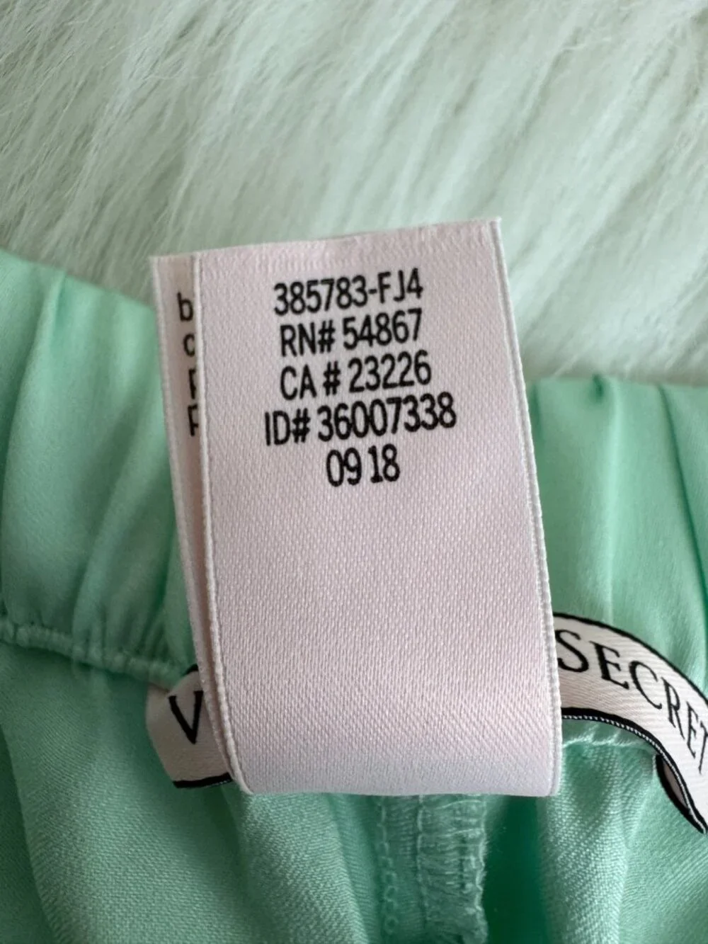 NWOT Victoria's Secret Afterhours Satin Pajama Pants Mint Green Ruffle Hem Mediu